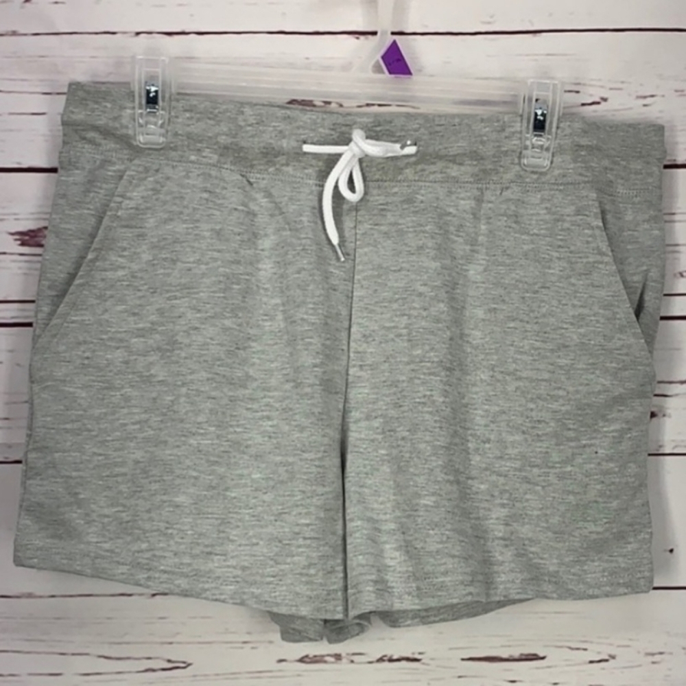 NWT West Loop Athletic Grey Knit Shorts Women's Medium M Drawstring Gym New